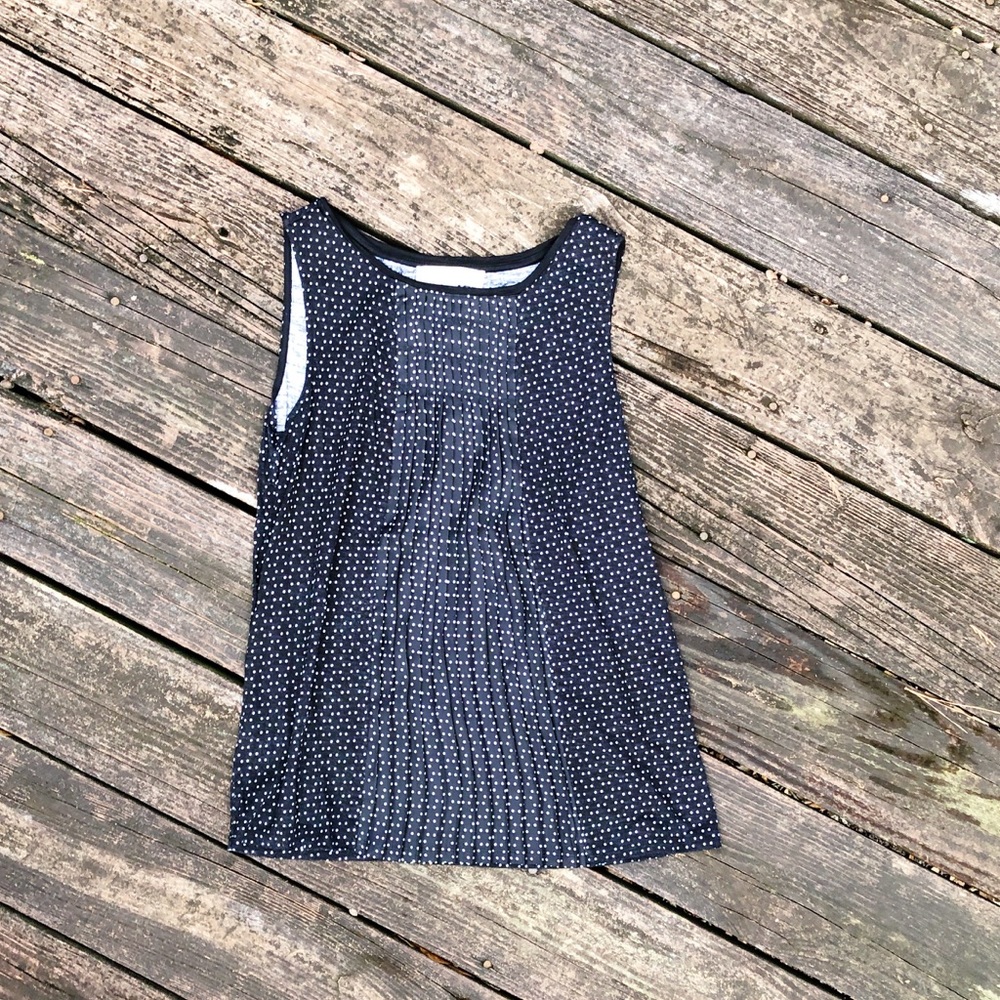 SOLD Loft Black Polka Dot Tank Top